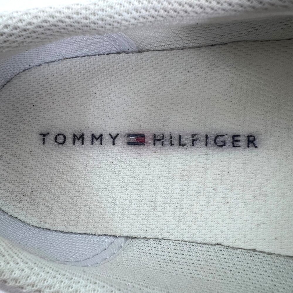 Tommy Hilfiger White Mesh & Leather Lace-Up Sneakers Womens Shoes Size 8M - Picture 11 of 14